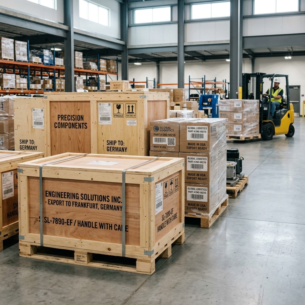 Engineering goods shipment preparation